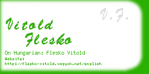 vitold flesko business card
